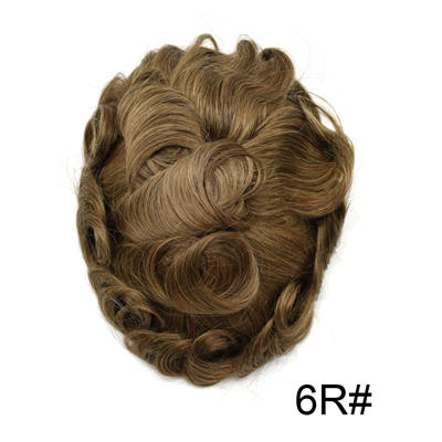 Newness Fine Swiss Lace Men Toupee Natural Hairline Bleached Knot Men Wig Durable Breathable Replacement Hair System For Male