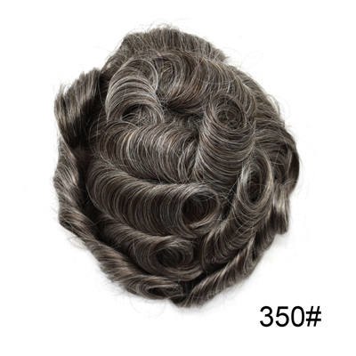 Newness Fine Swiss Lace Men Toupee Natural Hairline Bleached Knot Men Wig Durable Breathable Replacement Hair System For Male