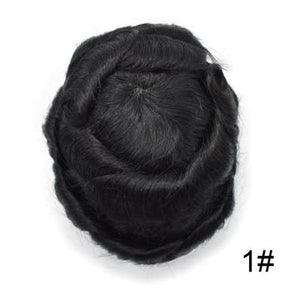 NEWNESS  Male Toupee Remy Human Hair Toupee Hairpiece Lace PU Base Breathable French Lace  Clear Poly PU  Hair Pieces for Men