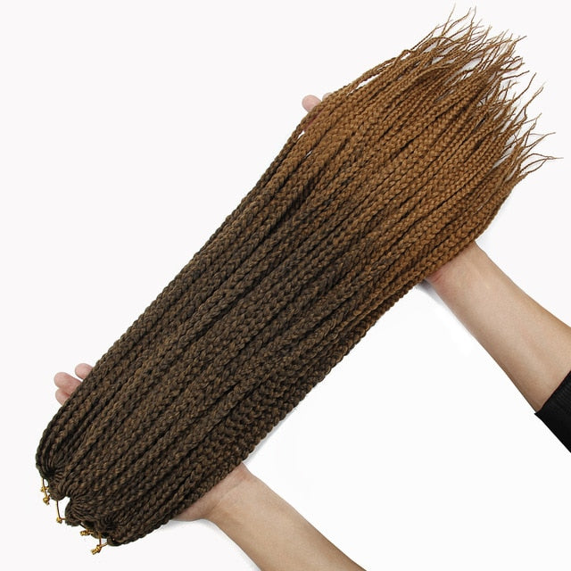 Box Braids 22 Inch Ombre Kanekalon Hair Extension Synthetic Crochet Braids free shipping Crochet Hair