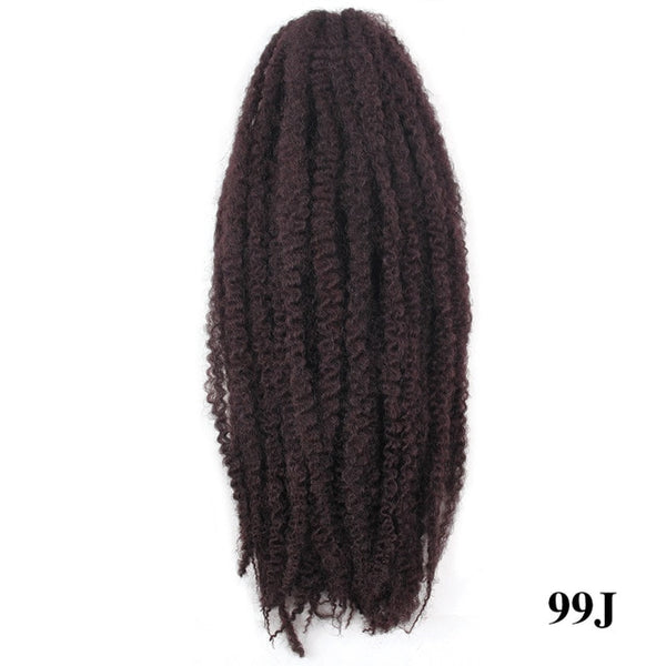 Synthetic Marley Braids Curly Afro Soft Hair Braids for Kid Red Grey Brown Golden Kanekalon Crochet Braiding Hair Extension