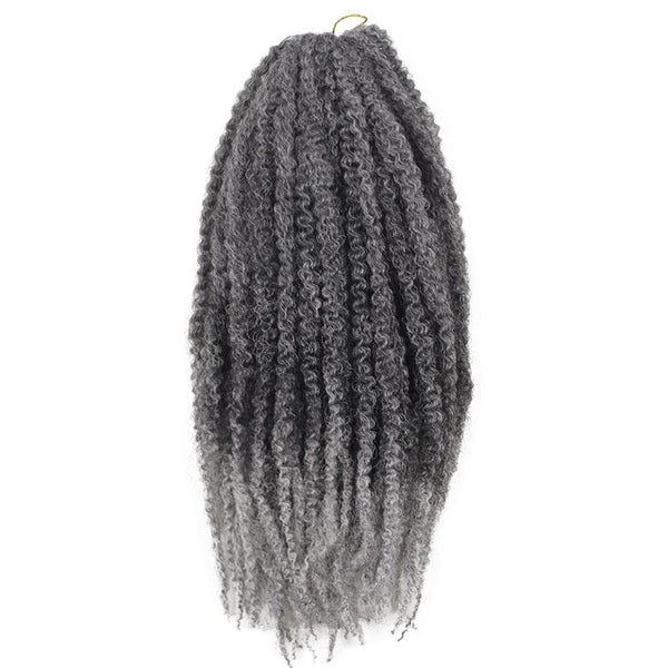 Synthetic Marley Braids Curly Afro Soft Hair Braids for Kid Red Grey Brown Golden Kanekalon Crochet Braiding Hair Extension