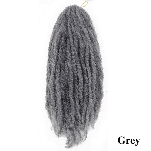 Synthetic Marley Braids Curly Afro Soft Hair Braids for Kid Red Grey Brown Golden Kanekalon Crochet Braiding Hair Extension