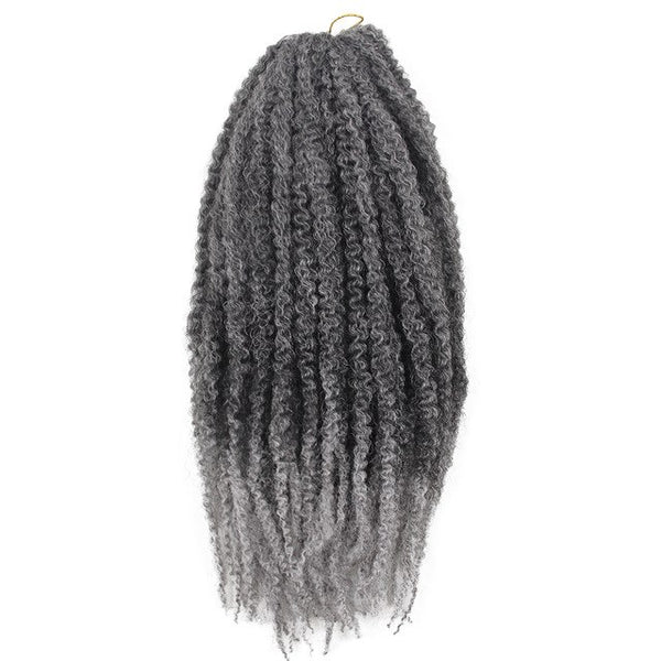 Synthetic Braids Crochet Hair Curly Spring Twist Soft Red Grey Synthetic Kanekalon Braids Crochet Braiding Hair for Afro Women