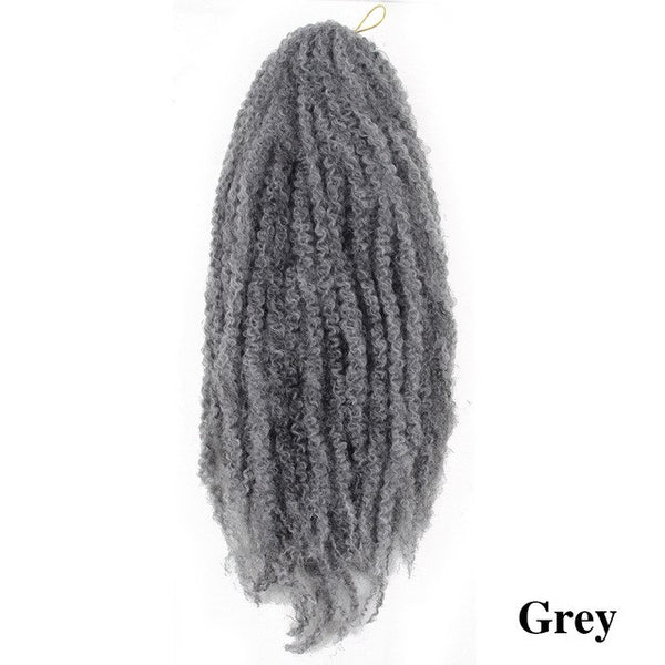 Synthetic Braids Crochet Hair Curly Spring Twist Soft Red Grey Synthetic Kanekalon Braids Crochet Braiding Hair for Afro Women