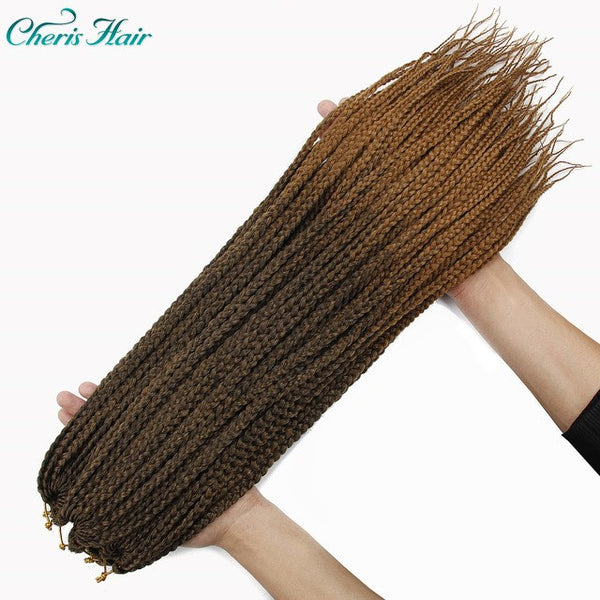 Braids Crochet Hair Black Brown Ombre 22 Inch Synthetic Kanekalong Braiding Hair Extension Box Braids Crochet Bulk Hair Pieces