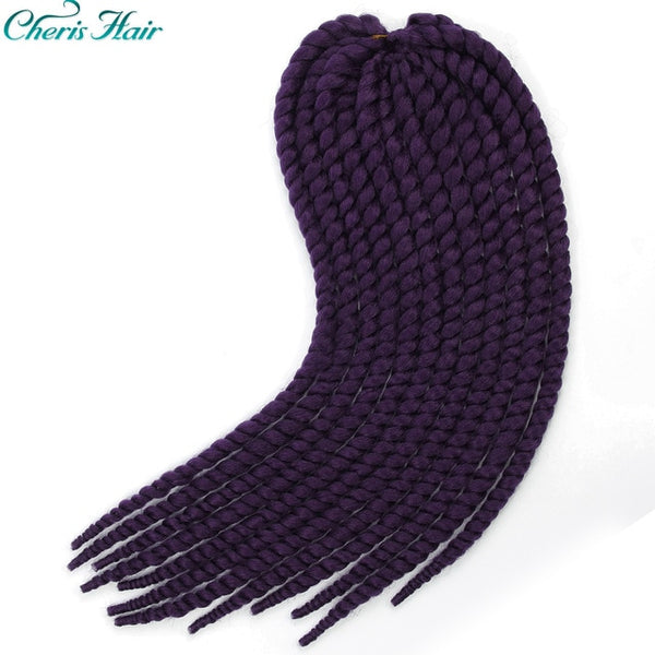 Senegalese Twist Crochet Braids Hair 22 Inch Big Size Ombre Color Synthetic Kanekalon Fiber Crochet Braids Cheveau Hair Piece