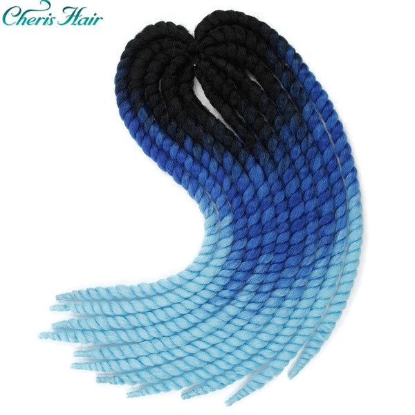 Senegalese Twist Crochet Braids Hair 22 Inch Big Size Ombre Color Synthetic Kanekalon Fiber Crochet Braids Cheveau Hair Piece