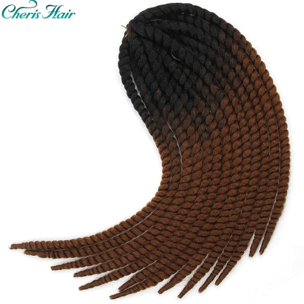 Senegalese Twist Crochet Braids Hair 22 Inch Big Size Ombre Color Synthetic Kanekalon Fiber Crochet Braids Cheveau Hair Piece