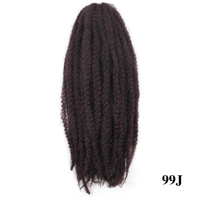 Marley Braids Crochet hair Curly Afro spring twist Soft Red Grey Synthetic Kanekalo Braids Crochet Braiding Hair Extension