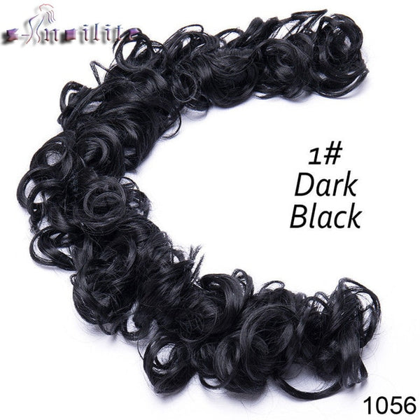 S-noilite Elastic Rubber Band Net Curly Chignon With Two Plastic Combs Updo Cover Hair Bun Afro Chignon Hair Synthetic Hairpiece